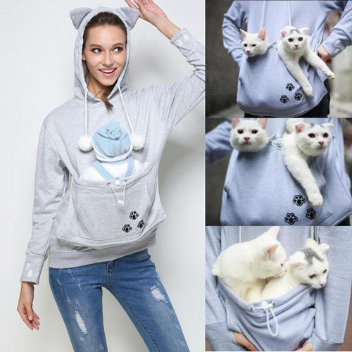 Cuddle-Cat Kangaroo Pouch Hoodie-I Want That Now!