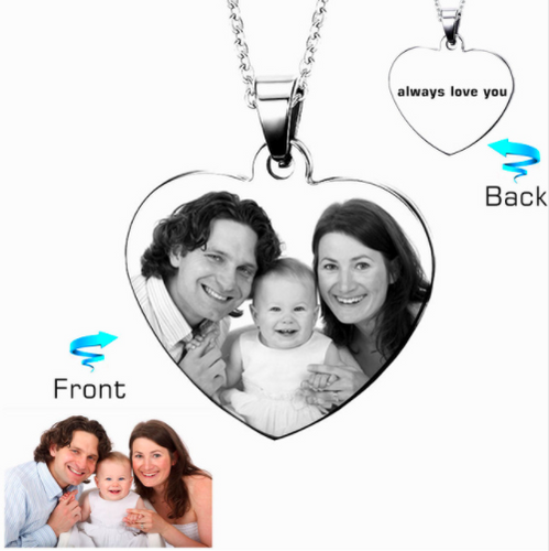 Personalized Family Photo Heart Necklace-I Want That Now!