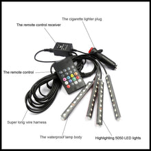 Load image into Gallery viewer, 4pc LED Car Interior Lights with Music Control-I Want That Now!