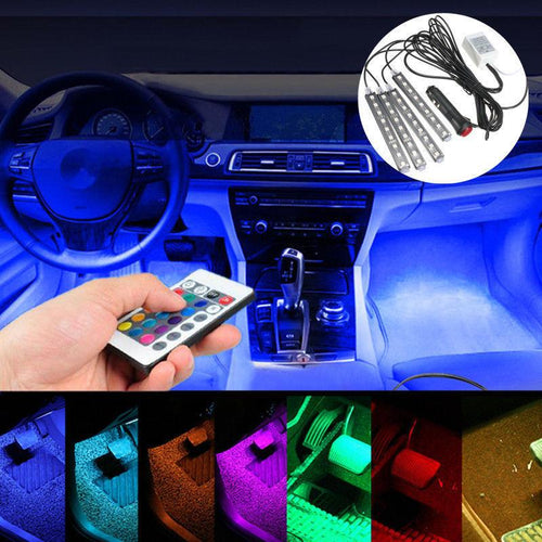 4pc LED Car Interior Lights with Music Control-I Want That Now!